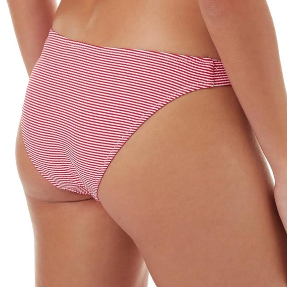 NEW Melissa Odabash St Kitts Red White Gingham Bikini Bottom 4 6 Small - Picture 2 of 7